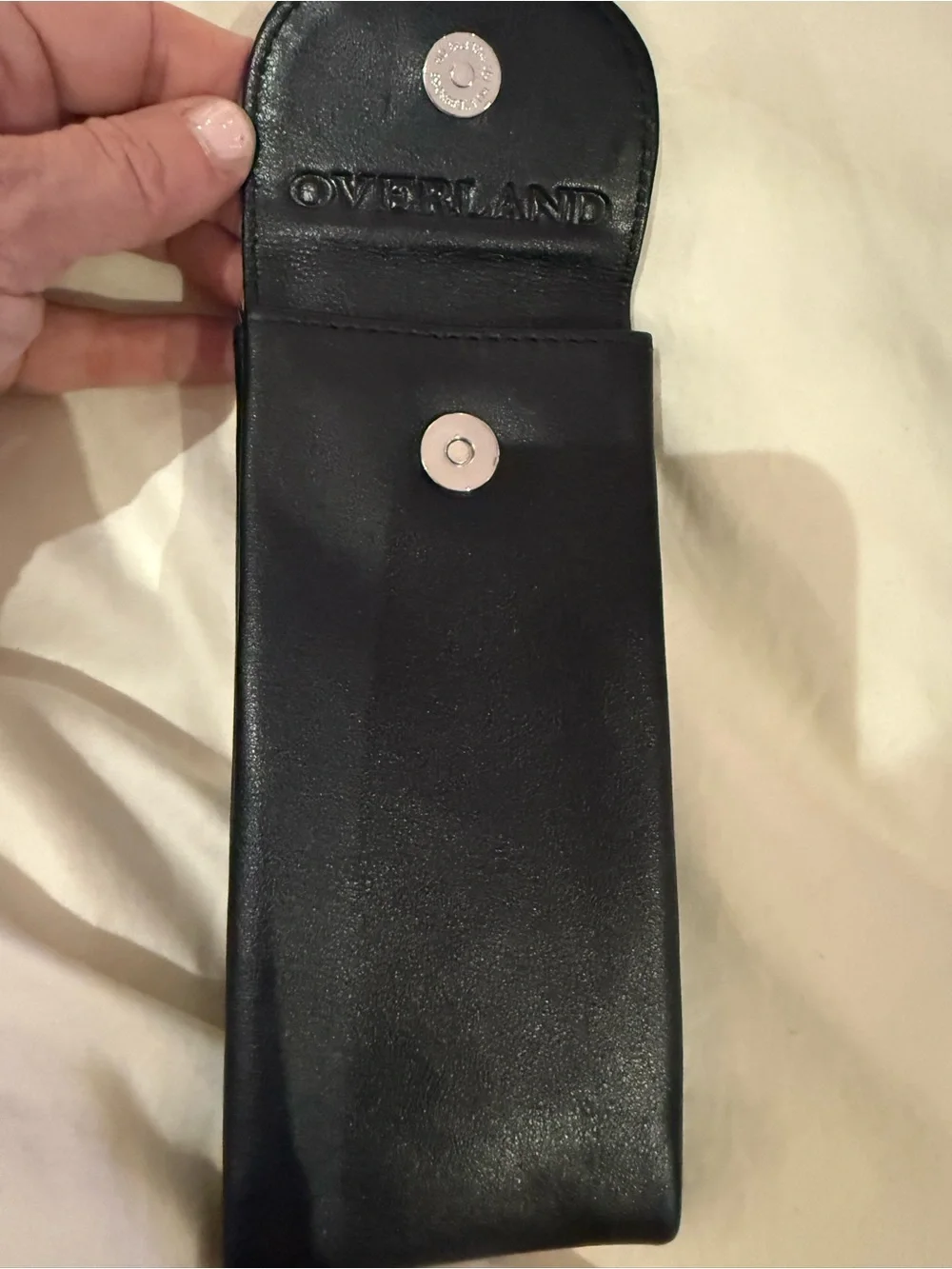 Title: Overland Leather Double Eyeglass Case – Genuine Leather - Picture 3 of 4